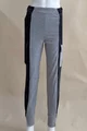 Blugi Dama Cargo, cu Buzunare Laterale, si Talie Inalta, Charline, Jeans Negru cu French Terry Gri
