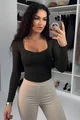 Bluza de Dama, din Lycra, Elastica, Elysya, Neagra