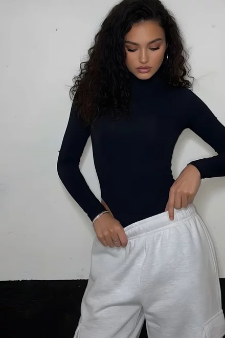 Body de Dama, Mulat, din Lycra cu Spate Gol, Galaxys, Negru