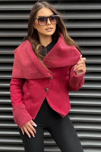 Cojoc de Dama ,cu Inchidere Nasturi ,Arlena , Burgundy