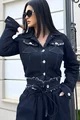 Cojoc Scurt de Dama, din Denim, cu Inchidere Nasturi, Pretty, Blue