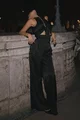 Compleu Dama, din Doua Piese,cu Pantaloni Largi cu Talie Inalta si Top Camasa fara Maneci, Intensso, Negru