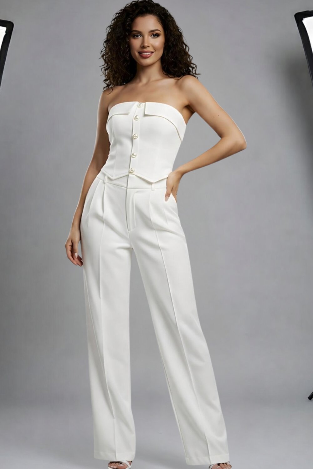 top cele mai bune prăjituri din lume Compleu Dama, Din Doua Piese, Top Si Pantalon Din Bistrech, Meliore, Alb