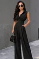 Compleu de Dama, Bluza cu Brau Tip Corset si Pantalon Lejer, din Bistrech, Alary, Negru