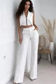 Compleu de Dama, din Bistrech, Vesta si Pantalon Lung, Sibel, Ivoire