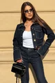 Compleu de Dama din Blug, Jacheta si Pantalon Accesorizat cu Nasturi Aurii, Originalle, Blue