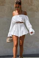 Compleu de Dama, din Bumbac, Top si Pantalon Scurt, Lya, Ivoire