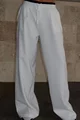 Compleu de Dama, din Doua Piese, Pantalon cu Betelie Dubla si Vesta, Hellyore, Alb-Negru