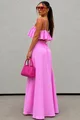 Compleu de Dama, Din Doua Piese ,Tesatura tip In ,cu Top si Fusta, Vyvre, Roz