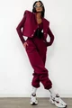 Compleu de Dama, din Doua Piese, Vesta si Pantaloni Conici, Maestra, Burgundy