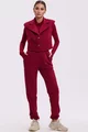 Compleu de Dama, din Doua Piese, Vesta si Pantaloni Conici, Maestra, Burgundy