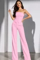Compleu de Dama, Doua Piese, din Bistrech, Top si Pantalon Lung, Jadore, Roz