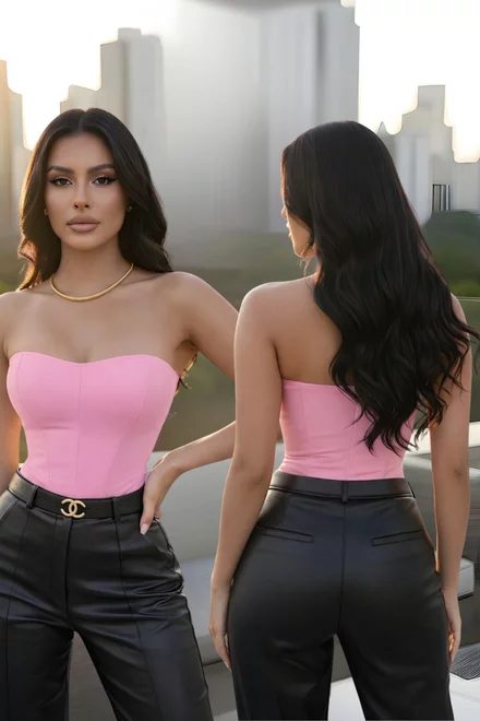 Corset de Dama, din Lycra, Serrenya, Roz