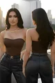 Corset de Dama, fara Maneci, din Lycra, Bonnitta, Maro Inchis