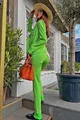 Costum de Dama Casual cu Pantaloni si Sacou, Verde