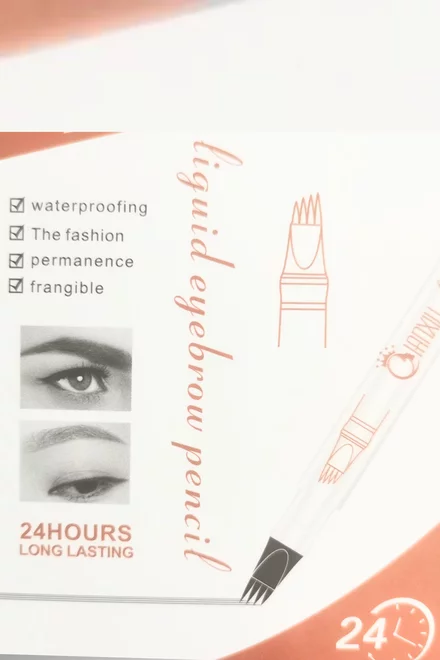 Creion Tatuaj de Sprancene, Rezistent la Apa, Durabil 24 ore, cu Perie, Eyebrow Pencil, Maro
