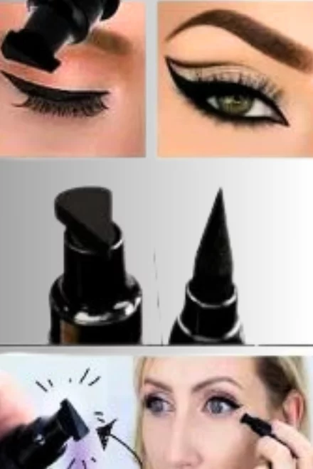 Eyeliner Waterproof, Two Way Quick Method of Use, Negru, Qiaoanna