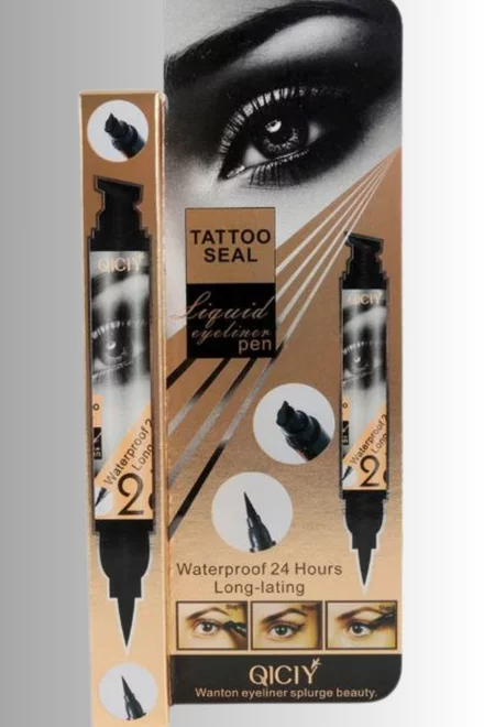 Eyeliner Waterproof, Two Way Quick Method of Use, Negru, Qiaoanna