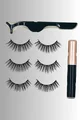 Gene Magnetice Extensii, Set de Trei Perechi, cu Lipici Eyeliner si Penseta pentru Fixare Incluse, Suit Black