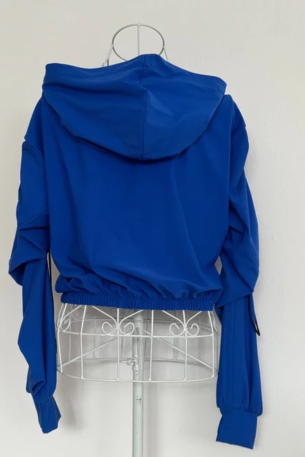 Hanorac Dama din Lycra, Oversize, Timeless, Albastru Electric