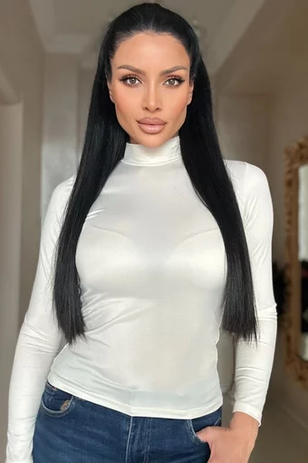 Maleta de Dama, din Lycra, cu Maneca Lunga si Inchidere Fermoar  , Denniz, Ivoire