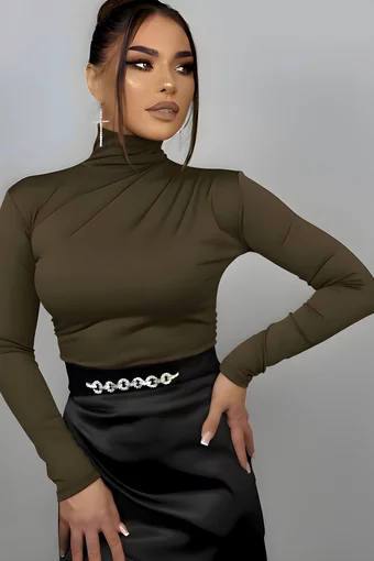 Maleta de Dama, din Lycra, cu Maneci Lungi, Versatille, Maro