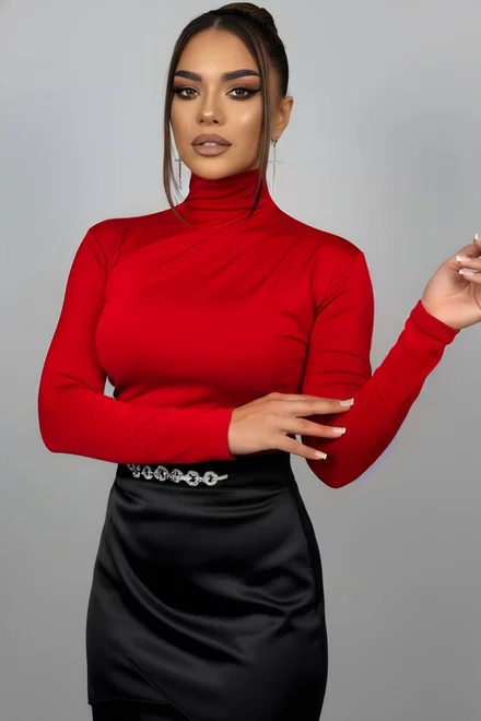 Maleta de Dama, pe Gat, din Lycra, Famous, Rosie