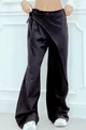 Pantalon Casual de Dama, Evazat, cu Fusta Atasata, Karm, Negru