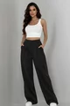 Pantalon Lejer, din Bistrech, cu Buzunare, Averyy, Negru