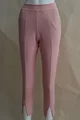 Pantaloni de Dama Conici, cu Buzunare si Inchidere Fermoar, Sorana, Roz Pudra