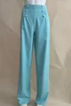 Pantaloni de Dama Evazati, cu Inchidere Fermoar si Accesorizati cu Nasturi, Latika, Bleu
