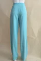 Pantaloni de Dama Evazati, cu Inchidere Fermoar si Accesorizati cu Nasturi, Latika, Bleu