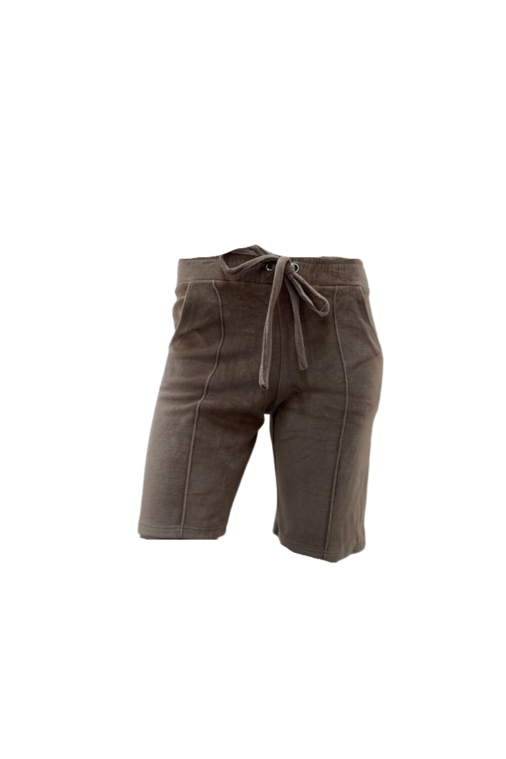 Pantaloni Scurti de Dama, din Catifea, Cappucino image0
