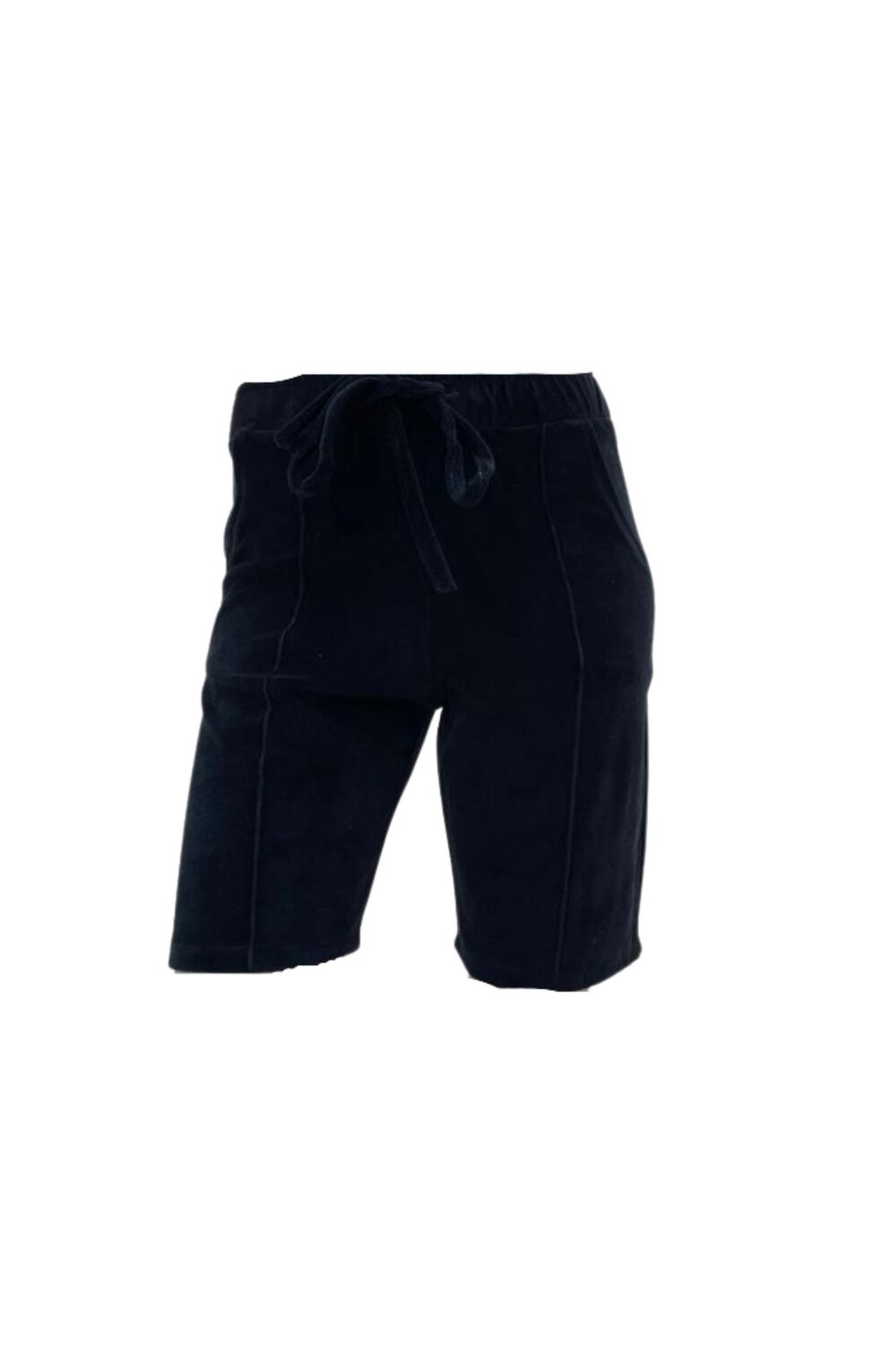Pantaloni Scurti de Dama, din Catifea, Negru image4