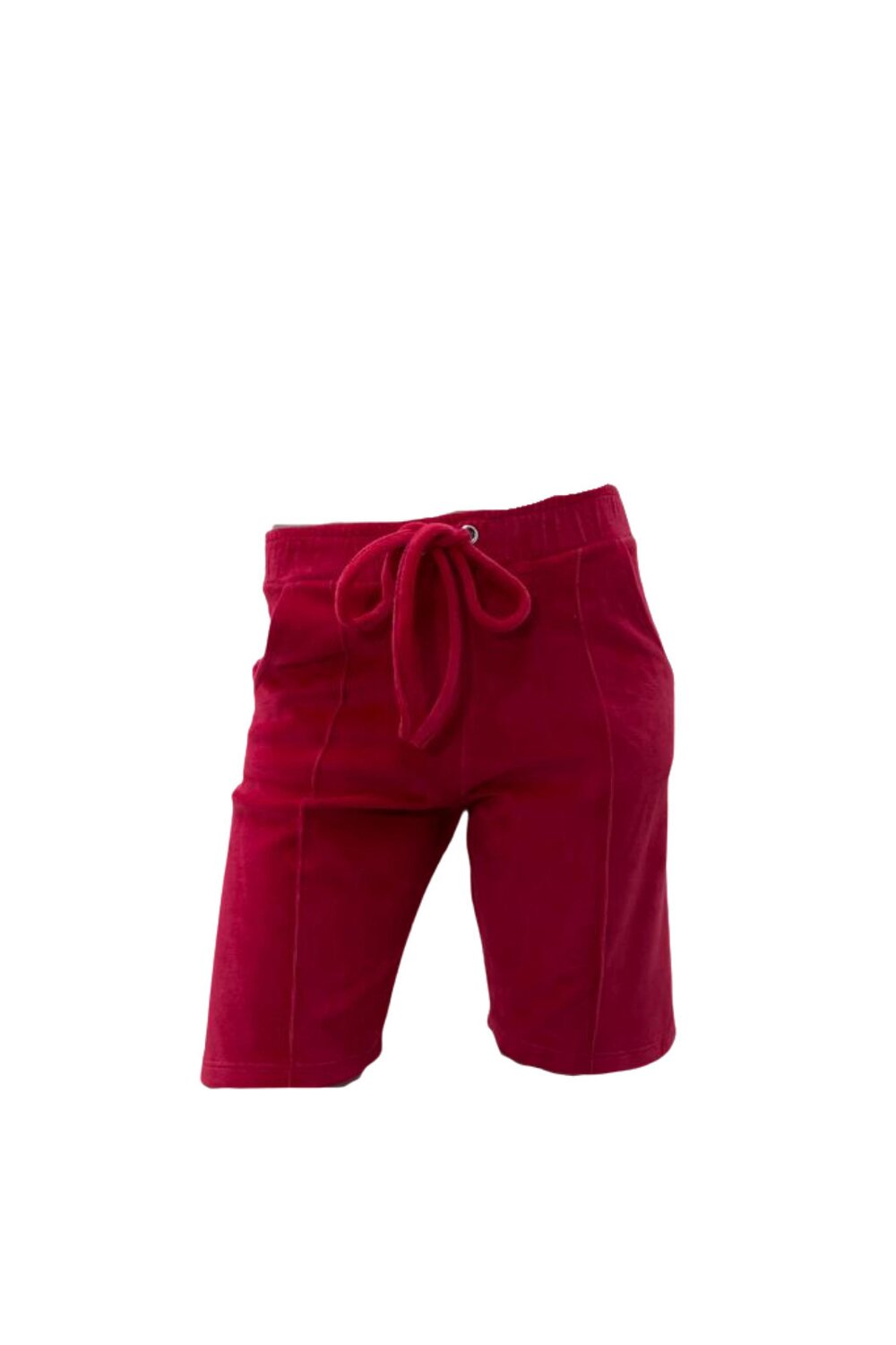 Pantaloni Scurti de Dama, din Catifea, Rosu image3