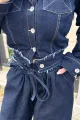Blugi Lejeri de Dama, cu Buzunare Laterale si Snur Reglabil, Maestro, Bleu