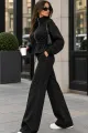 Compleu De Dama, din Blug ,Jacheta si Pantalon Lung , Dreamier, Negru