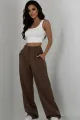 Pantalon Lejer de Dama, din Bistrech, cu Buzunare, Vibbes, Maro