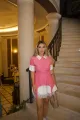 Rochie de Dama,cu Detaliu tip Portjartier, cu Poplin Alb in Contrast, Penny, Roz