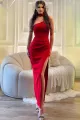 Rochie Eleganta, Fara Maneci, cu Prindere dupa Gat si Crapata pe Picior, Dandelyons, Rosie