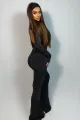 Salopeta de Dama, din Lycra, Evazata cu Spate Gol, Seduce, Neagra