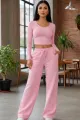 Trening de Dama, din Doua Piese, Bluza si Pantalon Lejer, Kelly, Roz