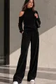 Trening Lejer de Dama, din Catifea, Doua Piese, Hilsson, Negru