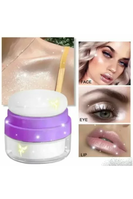 Pudra Iluminatoare, cu Buretel Aplicator si Oglinda