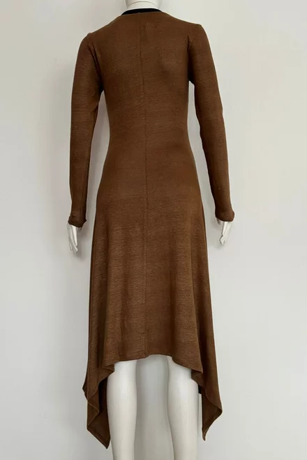 Rochie Asimetrica, cu Decolteu, Without Rules, Maro