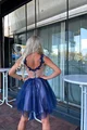 Rochie dama eleganta DRESS CODE BLUE scurta