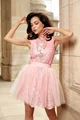 Rochie dama eleganta PINK LITTLE DRESS cu dantela