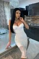 Rochie dama mulata WHITE MAGIC NIGHTS cu dantela crosetata