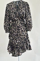 Rochie de Dama Casual, cu Volane,Centura in Talie,si Bust Petrecut, Leopardyne, Animal Print