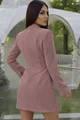 Rochie de Dama, cu Inchidere Nasturi si Maneci Crapate, din Bistrech, Lessy, Bej